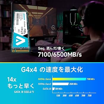 内蔵型SSD 2TB ACClamator PCle Gen4 Amazon.co.jp: Acclamator SSD NVMe 1TB PCIe Gen4x4 M.2 2280